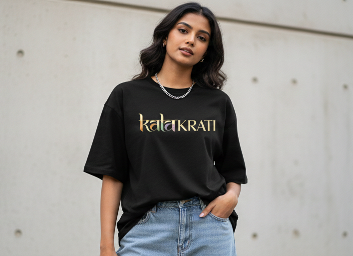 Royal Soul Peacock Oversized T-Shirt – Premium 240 GSM Indian Streetwear