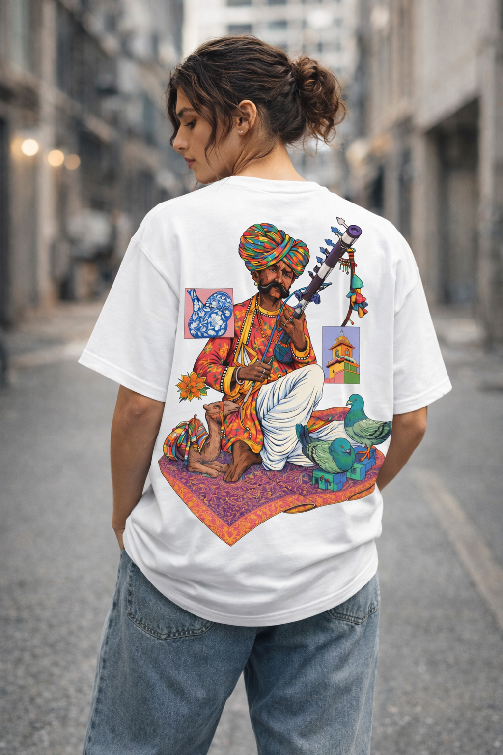 Heritage Hustle Graphic Oversized T-Shirt | 240 GSM Indian Roots Streetwear